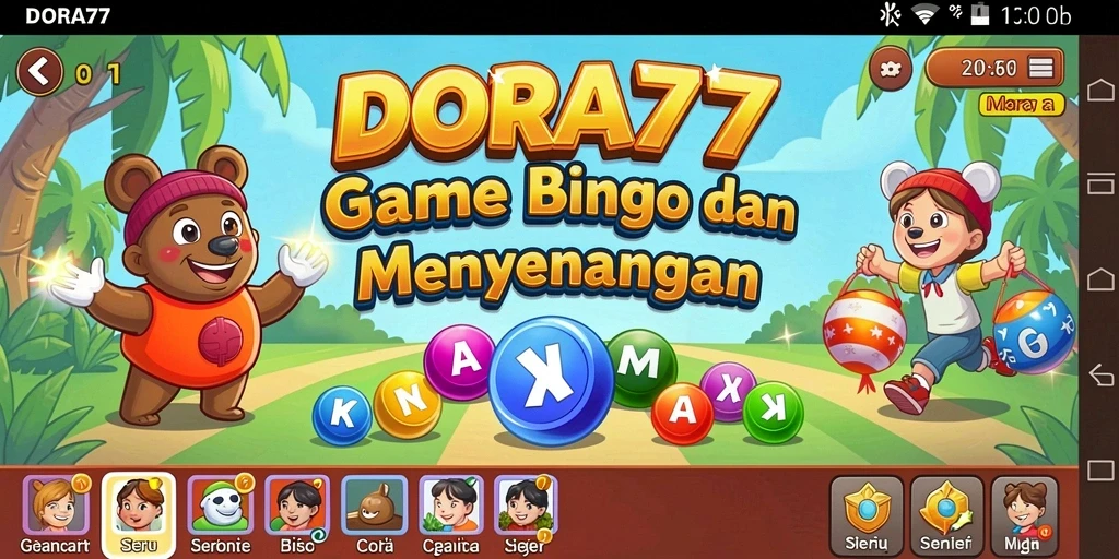 Tangkapan layar gameplay DORA77 dengan tema Bingo yang menarik.