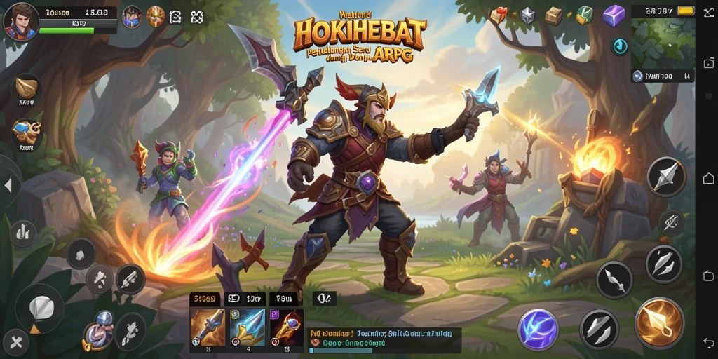 Gameplay seru HOKIHEBAT dengan pertarungan yang dinamis dan visual menakjubkan.