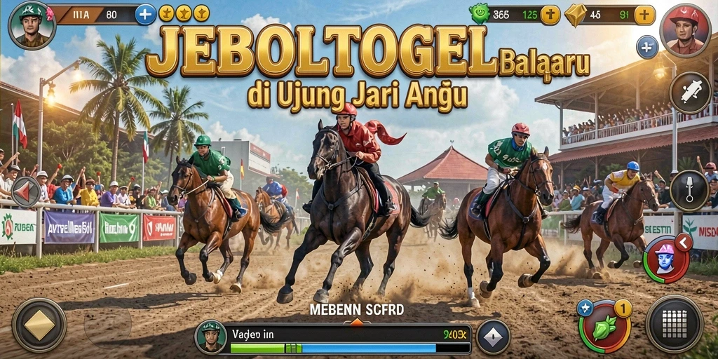 Tampilan menampilkan gameplay balapan yang mendebarkan di JEBOLTOGEL.
