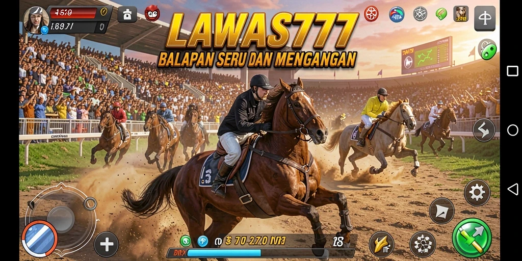 Gameplay balapan menegangkan di LAWAS777 dengan atmosfer yang mendebarkan.