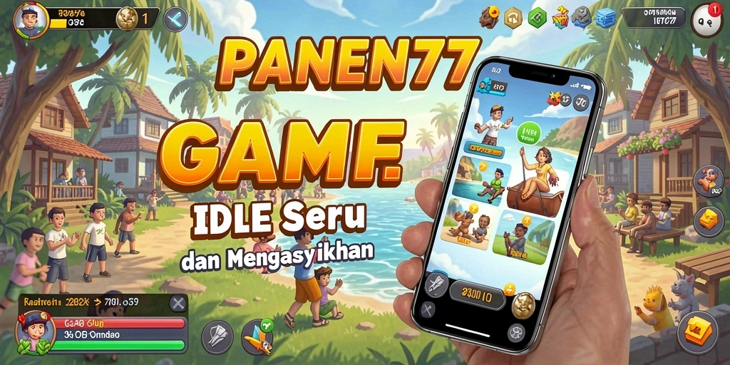Tangkapan layar gameplay <strong>PANEN77</strong> menampilkan pertanian yang berkembang dan karakter yang menggemaskan.