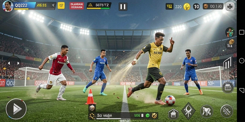 Tampilan gameplay seru dari QQ222 dengan aksi olahraga yang mendebarkan.