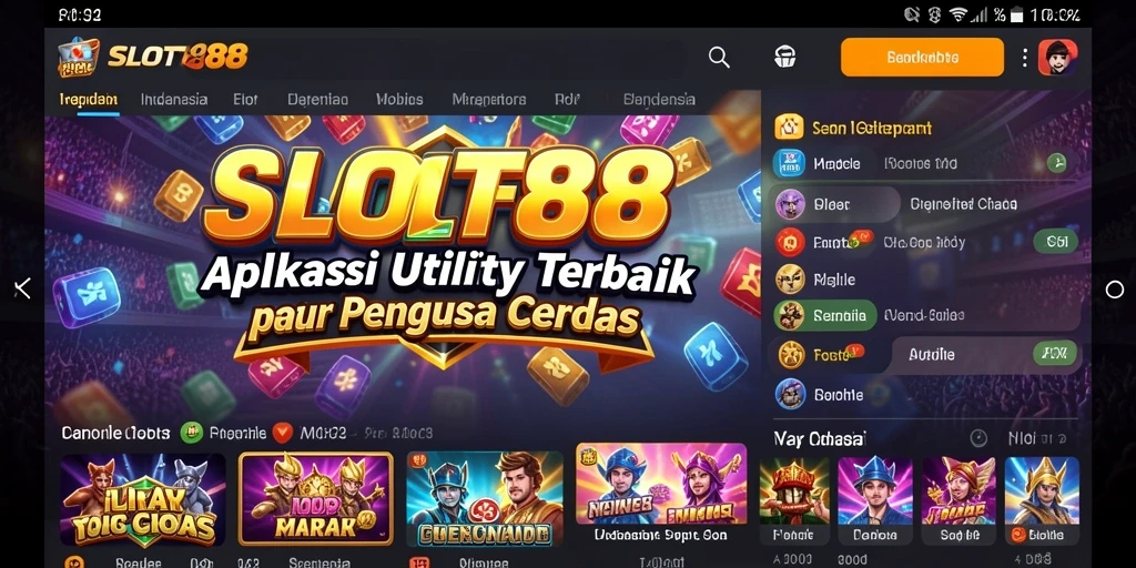 Tampilan utama SLOT88 dengan fitur Utility terintegrasi.