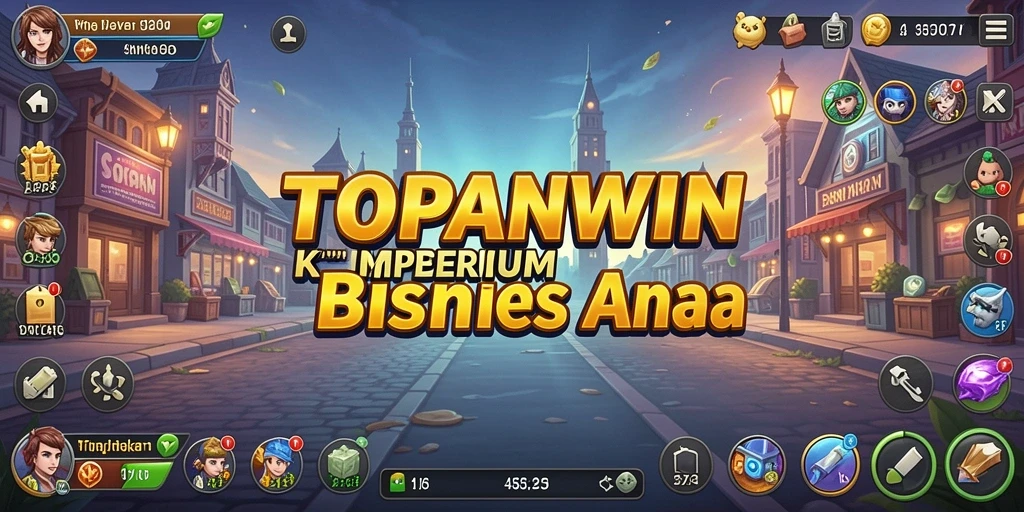 Screenshot gameplay TOPANWIN yang menunjukkan manajemen bisnis yang intens.