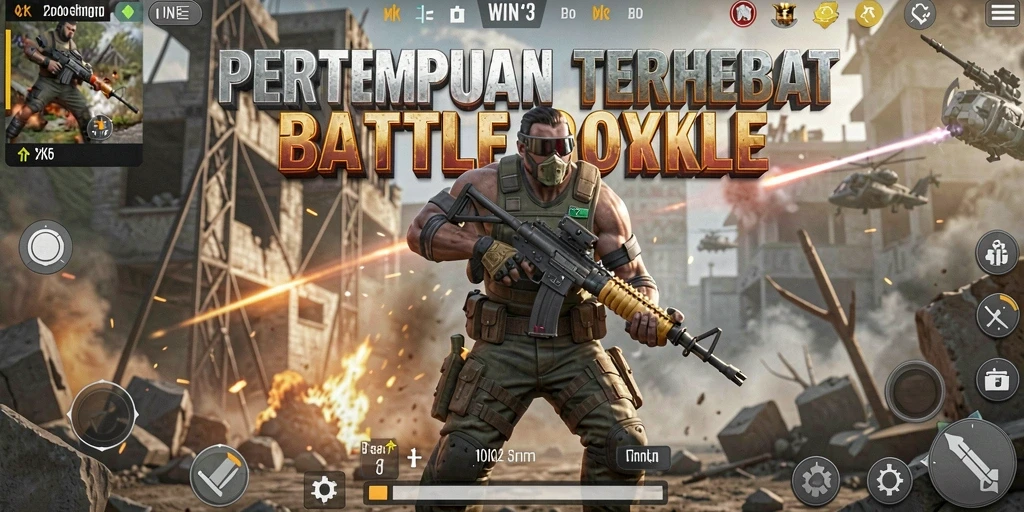 Tangkapan layar gameplay intens dari WIN33 Battle Royale.